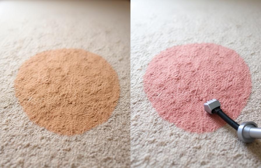 Before and after professional upholstery cleaning